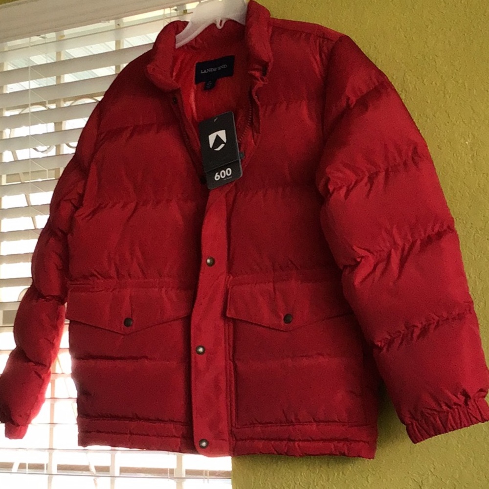 Slver premium down 600 fill power lands end jacket